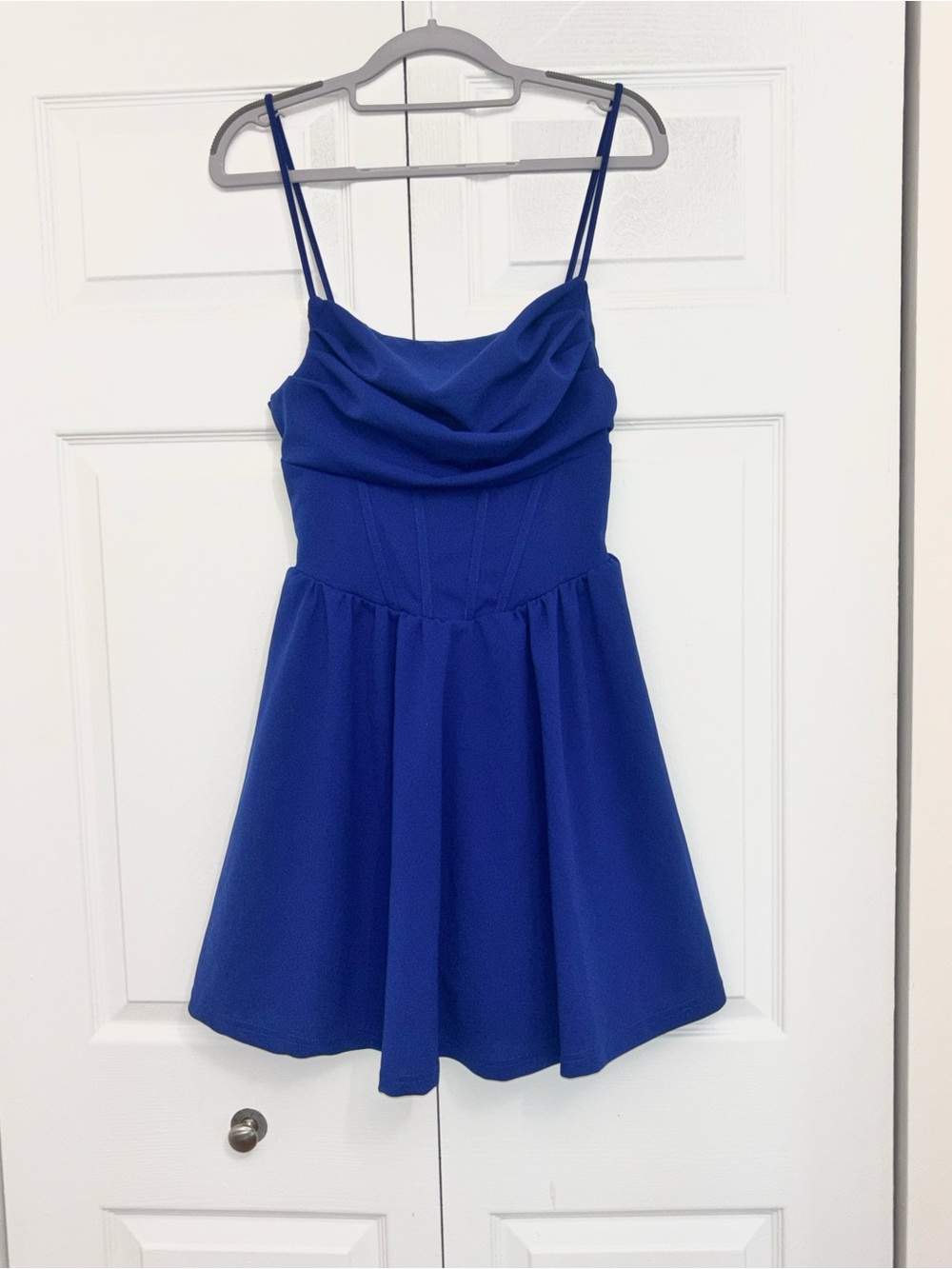 Corset Cobalt Blue Spaghetti Strap Dress